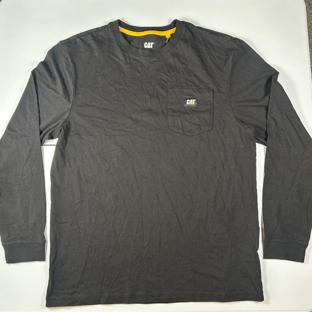 Caterpillar (CAT) Men's Long Sleeve Workwear Pocket Tee Black Size M